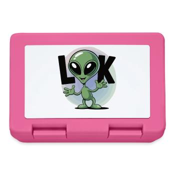Alien T-Shirt Sci-Fi Weltraum Look - Brotdose - Pink - Vorne