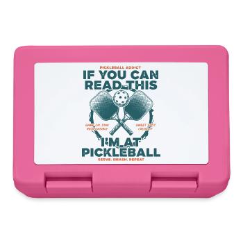 Pickleball Si tu peux lire ceci Je suis au Pickleball - Boîte à goûter - rose - Devant