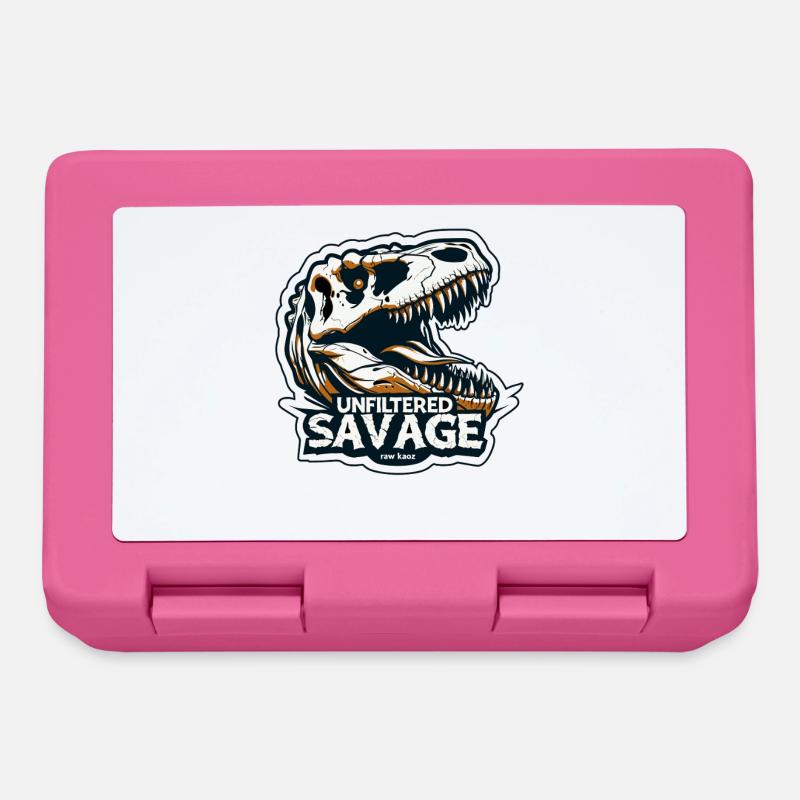 Ungefilterter Savage Rex Schädel-Tee - Brotdose - Pink