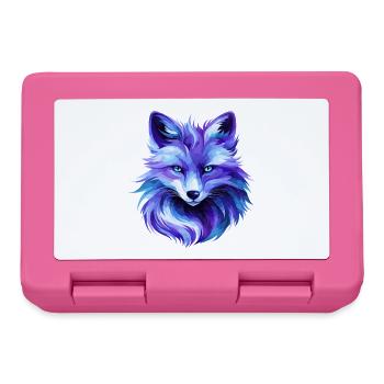 Colorful Fox Polygon Art – Modern Animal Design - Lunchbox - pink - Front