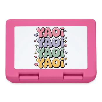 Colorful bubble letters lettering Yaoi. - Lunchbox - pink - Front