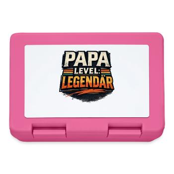 Papa Level Legendary Vintage Retro Statement - Lunchbox - pink - Front