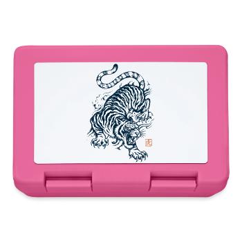Tiger, Japanische Ästhetik - Brotdose - Pink - Vorne