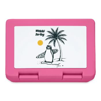 Waikiki Surfing Penguin - Brotdose - Pink - Vorne