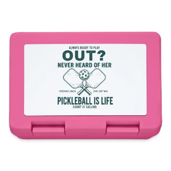 Pickleball-lustige Spielerin liebt Pickleball-Courtout - Brotdose - Pink - Vorne