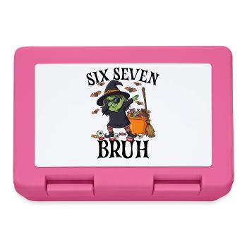 Dabbing Witch Six Seven Bruh 6 7 Halloween 67 Bruh - Lunchbox - pink - Front
