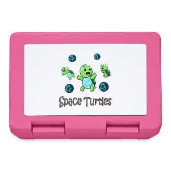 Space Turtles Astronauten Baby Schildkröte  - Brotdose - Pink - Vorne