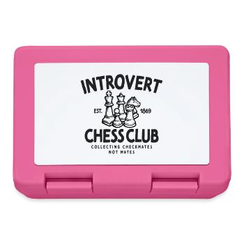 Introvert Chess Club Schach Matt Strategie - Brotdose - Pink - Vorne