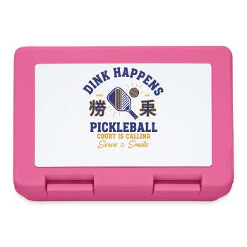 Pickleball Funny Player Dink Happens Love - Lunchbox - pink - Front