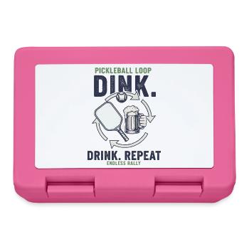 Joueur drôle de pickleball Dink Drink Répéter Jouer - Boîte à goûter - rose - Devant