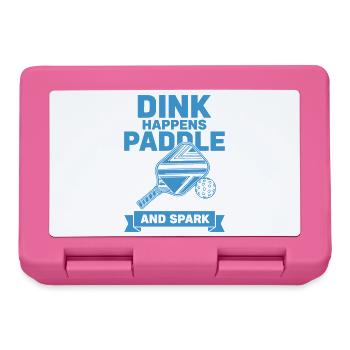 Pickleball-Dink passiert Paddel und Spark Lustig - Brotdose - Pink - Vorne