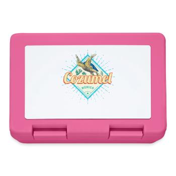 Cozumel Insel in Mexiko Retro Schildkröte Souvenir - Brotdose - Pink - Vorne