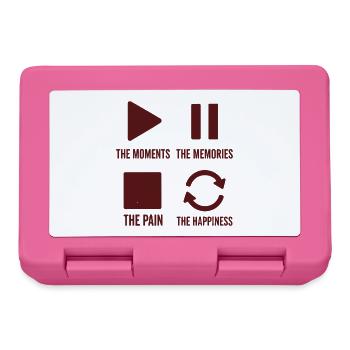Mindfulness, Moments, Memories, Happiness - Lunchbox - pink - Front
