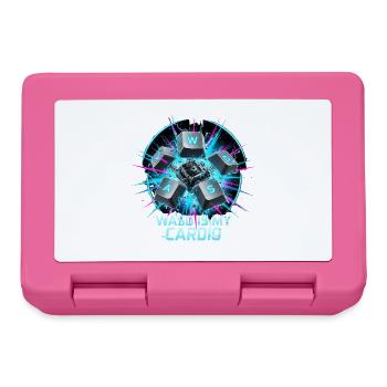 Funny Gaming Keyboard WASD My Cardio Gamer - Lunchbox - pink - Front