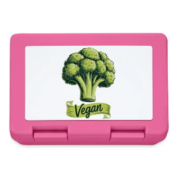 Vegan T-Shirt Broccoli Vegan Lifestyle Nutrition - Lunchbox - pink - Front