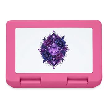 Violet Crystal Blossoms Mandala - Lunchbox - pink - Front