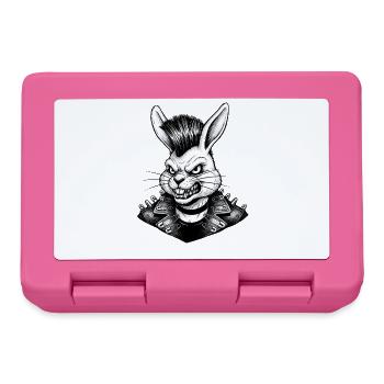 Heavy Metal Easter Bunny Rocker Easter Hardcore Bunny - Lunchbox - pink - Front