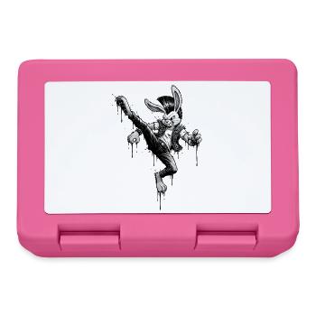 Heavy Metal Easter Bunny Rocker Easter Hardcore Bunny - Lunchbox - pink - Front