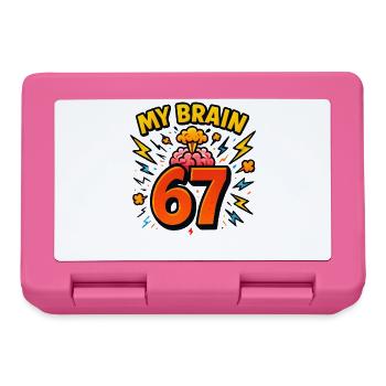 Six Seven Italian Brainrot Brain Humor Meme Funny - Lunchbox - pink - Front