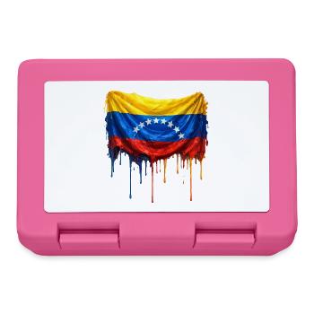Venezuela Drop Flag - Lunchbox - pink - Front