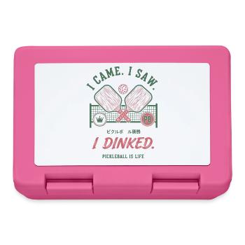 Pickleball funny player pickle ball I Dinked - Lunchbox - pink - Front
