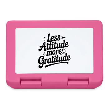 Less Attitude More Gratitude - Lunchbox - pink - Front