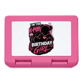 Je suis la fille d’anniversaire de K Pop - Boîte à goûter - rose - Devant