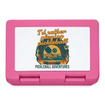 Pickleball Id Rather Playing Pickleball Adventures - Lunchbox - pink - Front