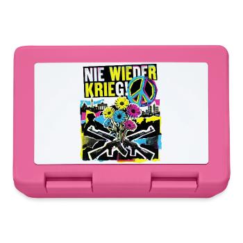 Spruch Gegen Krieg Für Frieden - Brotdose - Pink - Vorne