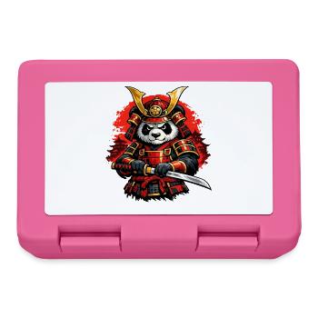 Samurai Panda with Japanese Style Katana - Lunchbox - pink - Front