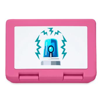 Blue Light Siren Alarm Illustration - Lunchbox - pink - Front
