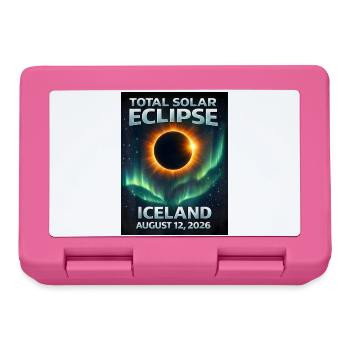 Totale Sonnenfinsternis Island 2026 - Brotdose - Pink - Vorne