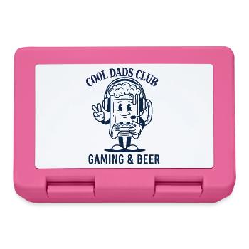 Gamer Dad Shirt Gaming Bier Papa Geschenk - Brotdose - Pink - Vorne