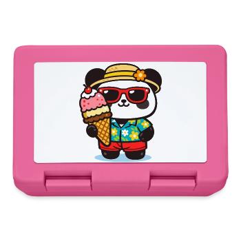 Panda Surf mit Eis - Lunchbox - pink - Front