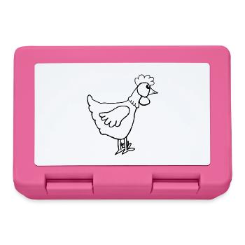 Hen Chicken Chickens - Lunchbox - pink - Front