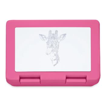 Lustige Giraffe mit Zunge - Brotdose - Pink - Vorne