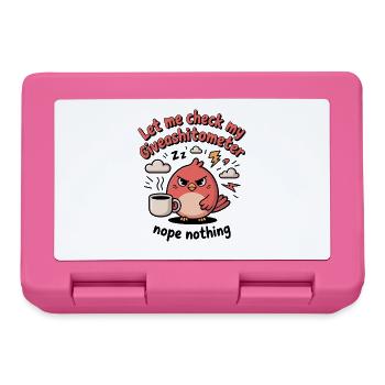 Let Me Check My Giveashitometer Nope Nothing - Lunchbox - pink - Front