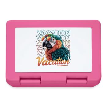 Parrot holiday adventure with summer glasses - Lunchbox - pink - Front