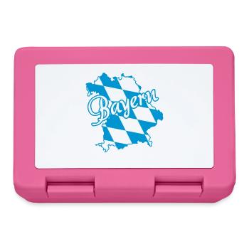 Bayern | Blau Weiß Rauten - Brotdose - Pink - Vorne