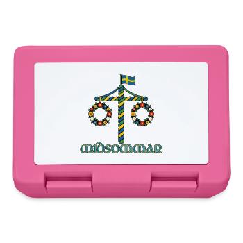Litha Pagan Summer Solstice Midsummer Midsommar - Lunchbox - pink - Front
