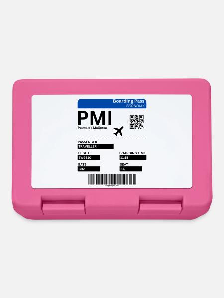 Mallorca Flugticket Design Boarding Pass Shirt  - Brotdose - Pink