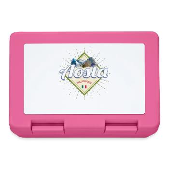 Aosta Italien Aostatal Berge Vintage Souvenir - Brotdose - Pink - Vorne