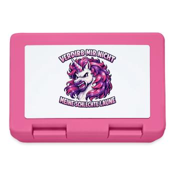 Verdirb mir nicht meine schlechte Laune Einhorn - Brotdose - Pink - Vorne