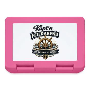 Käpt’n Feierabend Autopilot für Segler Humor - Brotdose - Pink - Vorne