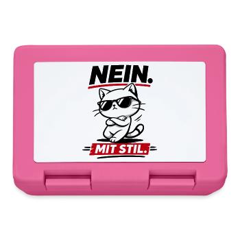Coole Katze mit Stil lustig für Katzenfans - Brotdose - Pink - Vorne