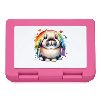 Dwarf Ram Rabbit Gift - Lunchbox - pink - Front