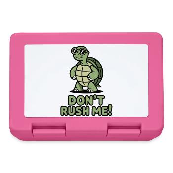 Don’t Rush Me Shirt mit Schildkröte - Brotdose - Pink - Vorne