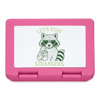 Lets Stay Strangers Funny Introvert Shirt - Lunchbox - pink - Front