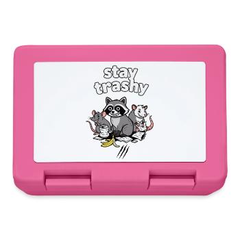 Stay trashy. Funny raccoon - Lunchbox - pink - Front