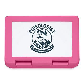 Expert en tuyaux | Solveur de problèmes de plombier - Boîte à goûter - rose - Devant